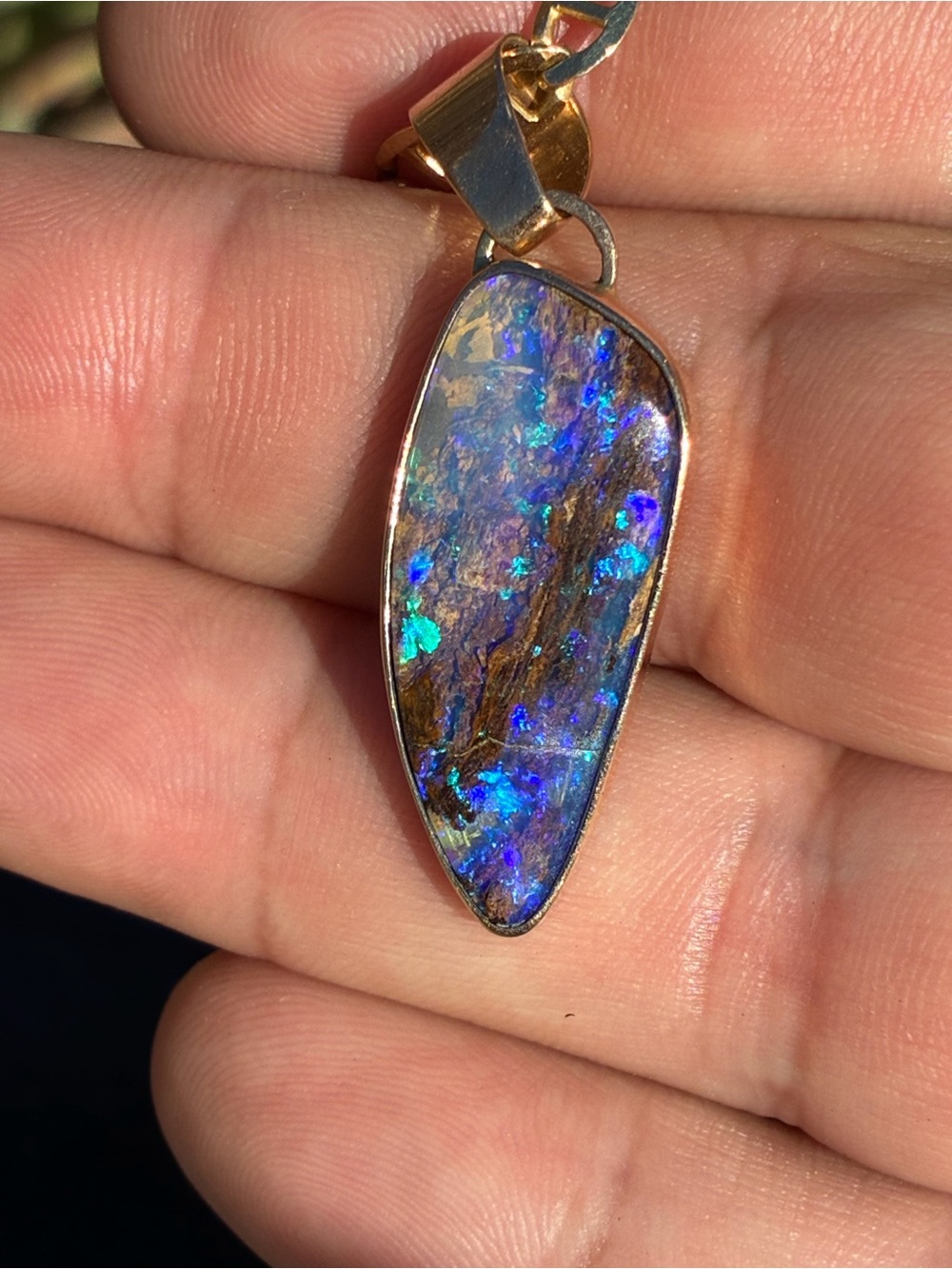 Pipe Opal Pendant (14K Gold) - Picture 8 of 16